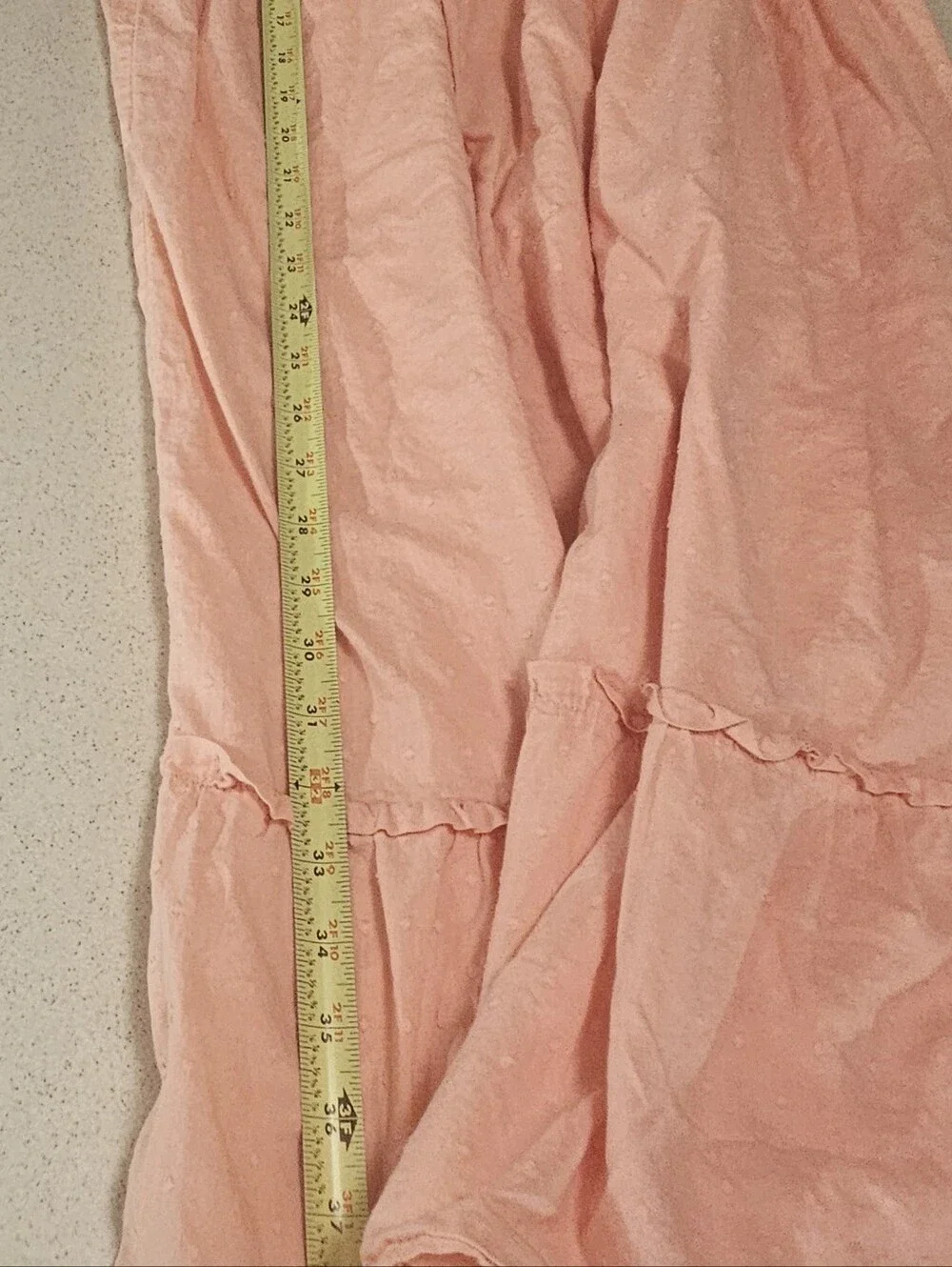 Gap Kids SZ XXL Peach Sundress Swiss Dot Lined Shirred Back Midi‎ Length